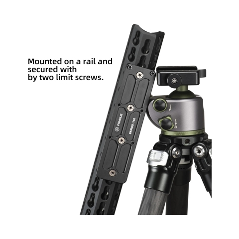 Keymod Rail Tripod Plate Adapter Mount BKMOD-140 with Safety Stop Screws,for Tripod Ball Head Ballhead,Compatible Arca Swiss RRS Dovetail