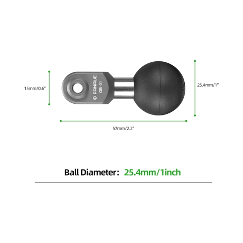 Action Camera Universal Ball Adapter Interface 1" Ball Assembly,Compatible with GOPRO Hero 9/10/11 and Other Brands of Action Cameras