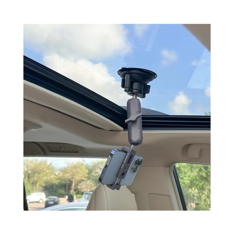 Car Phone Mount with Twist-Lock Suction Cup SC-01T for Vehicle Windshields with Medium Arm DA-90, compatible with RAM Mounts
